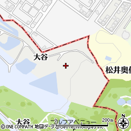 京都府八幡市岩田大谷周辺の地図