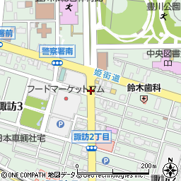 愛知県豊川市諏訪周辺の地図