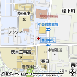 大阪府茨木市畑田町1-7周辺の地図