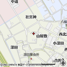 愛知県豊川市三上町山屋敷14周辺の地図