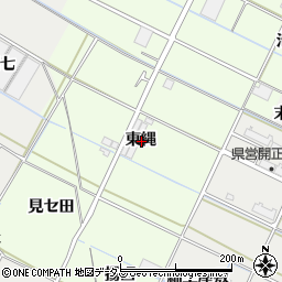 愛知県西尾市行用町東縄周辺の地図
