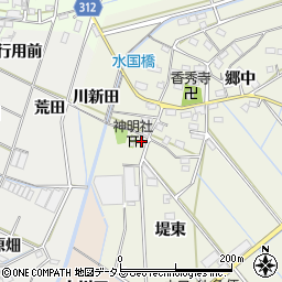 愛知県西尾市八ケ尻町郷中43周辺の地図