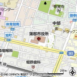愛知県蒲郡市周辺の地図