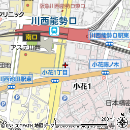 タイムズカー川西能勢口駅前店周辺の地図