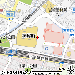 兵庫県姫路市神屋町周辺の地図