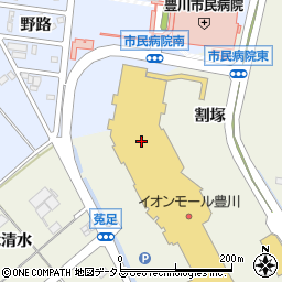 ライトオンイオンモール豊川店周辺の地図