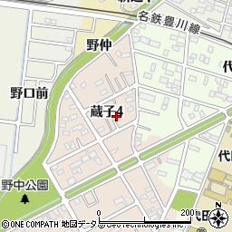 愛知県豊川市蔵子4丁目3周辺の地図