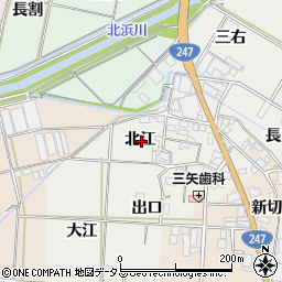 愛知県西尾市一色町開正北江周辺の地図
