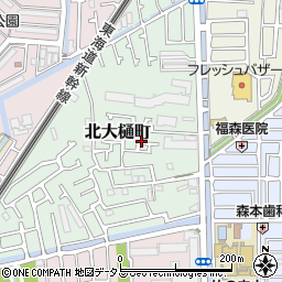 大阪府高槻市北大樋町37周辺の地図