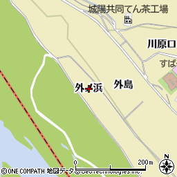 京都府城陽市奈島（外ノ浜）周辺の地図