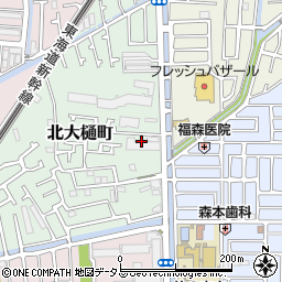 大阪府高槻市北大樋町24周辺の地図