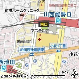 御座候川西阪急店周辺の地図