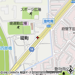 大阪府高槻市堤町13周辺の地図