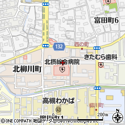大阪府高槻市北柳川町周辺の地図