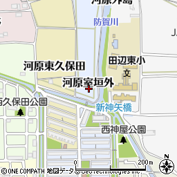 京都府京田辺市河原室垣外周辺の地図