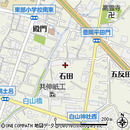 愛知県蒲郡市豊岡町石田27周辺の地図