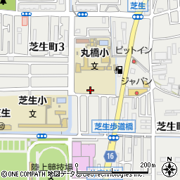大阪府高槻市芝生町周辺の地図