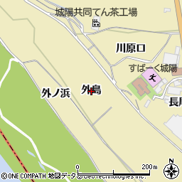 京都府城陽市奈島（外島）周辺の地図