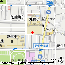 大阪府高槻市芝生町周辺の地図