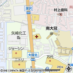 スーパーオートバックス高槻店周辺の地図