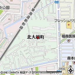 大阪府高槻市北大樋町周辺の地図
