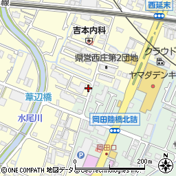 岡田下柳公園周辺の地図