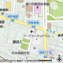 マナカル　豊川諏訪校周辺の地図
