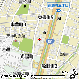旭光精工豊川工場周辺の地図