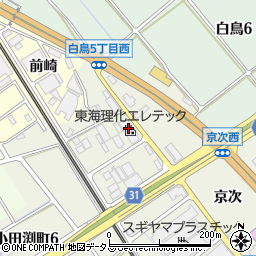 東海理化エレテック株式会社　豊川工場周辺の地図