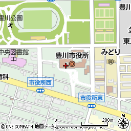 豊川市役所福祉部　保険年金課・国民年金係周辺の地図