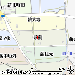 京都府京田辺市薪薊周辺の地図