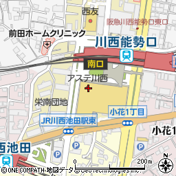 兵庫県川西市栄町周辺の地図