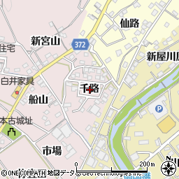 愛知県豊川市御津町広石千路周辺の地図