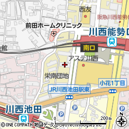 川西囲碁クラブ周辺の地図