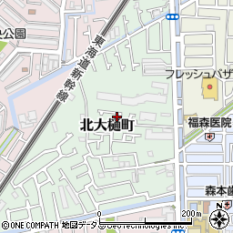 大阪府高槻市北大樋町21周辺の地図