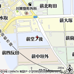 京都府京田辺市薪堂ノ後周辺の地図