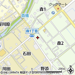 ミニストップ豊川森店周辺の地図