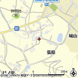 愛知県豊橋市石巻平野町張原周辺の地図