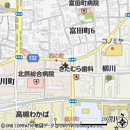 ローソン高槻北柳川店周辺の地図