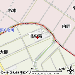 愛知県豊川市三上町北中島周辺の地図