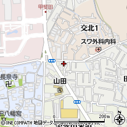 枚方甲斐田郵便局周辺の地図