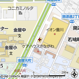 やまや豊川店周辺の地図