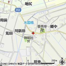 愛知県西尾市八ケ尻町郷中40周辺の地図