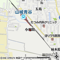 京都府城陽市市辺小梨間周辺の地図
