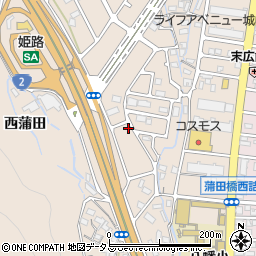 兵庫県姫路市広畑区西蒲田1836周辺の地図