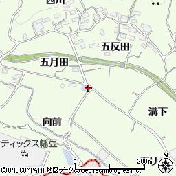 豊川用水日向揚水機場周辺の地図