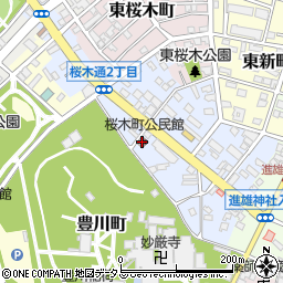 桜木町公民館周辺の地図