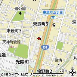 株式会社荒木石油店　セルフ豊川インターＳＳ周辺の地図