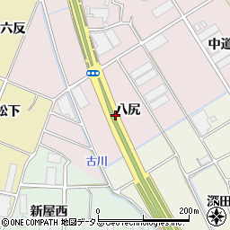 愛知県豊川市麻生田町八尻周辺の地図