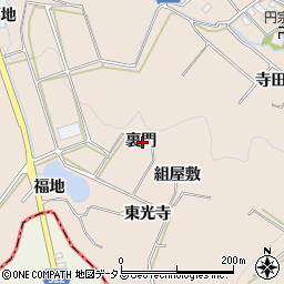 愛知県額田郡幸田町深溝裏門周辺の地図